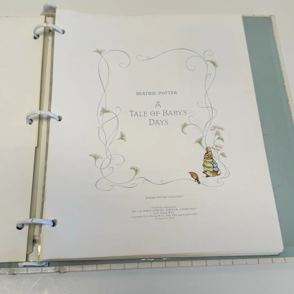 Beatrix Potter A Tale of Baby's Days Memory Book Peter Rabbit Vintage‎ 1994